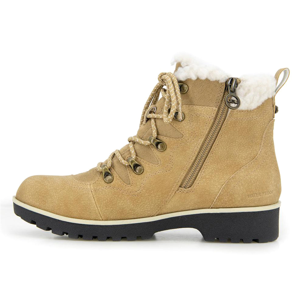 Poland Round Toe Zippered Lace Up Booties、mySite、gtrtttuynbv