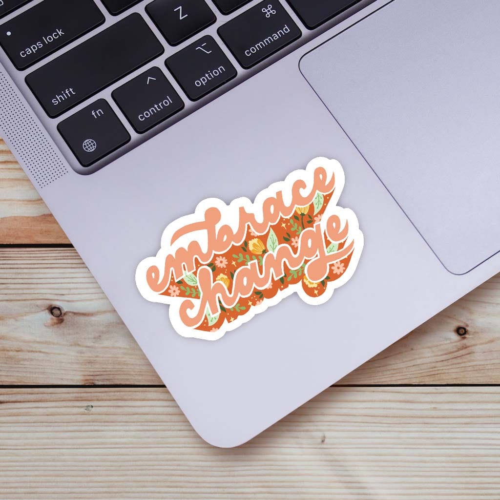  Embrace Change Floral Sticker、mySite、elrpsem3k