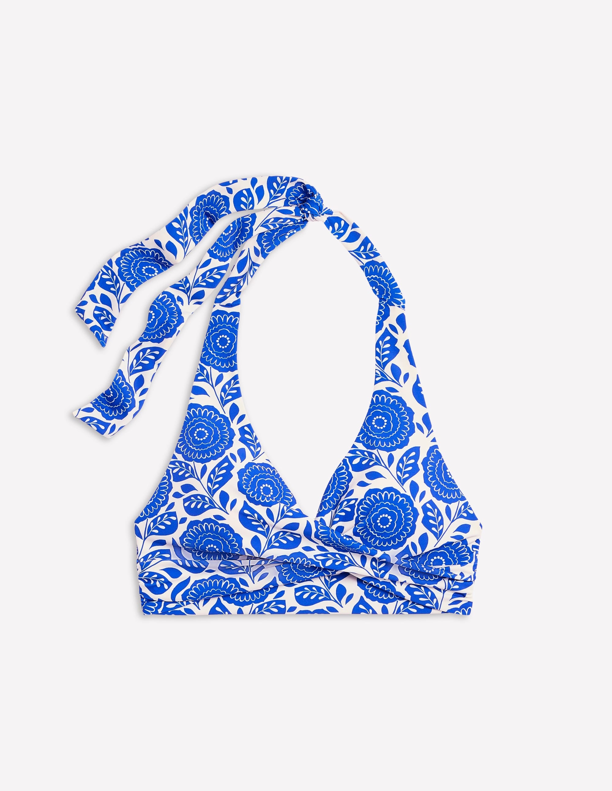  Levanzo Halter Bikini Top-Blue Dahlia Stamp、mySite、ashleygrahame