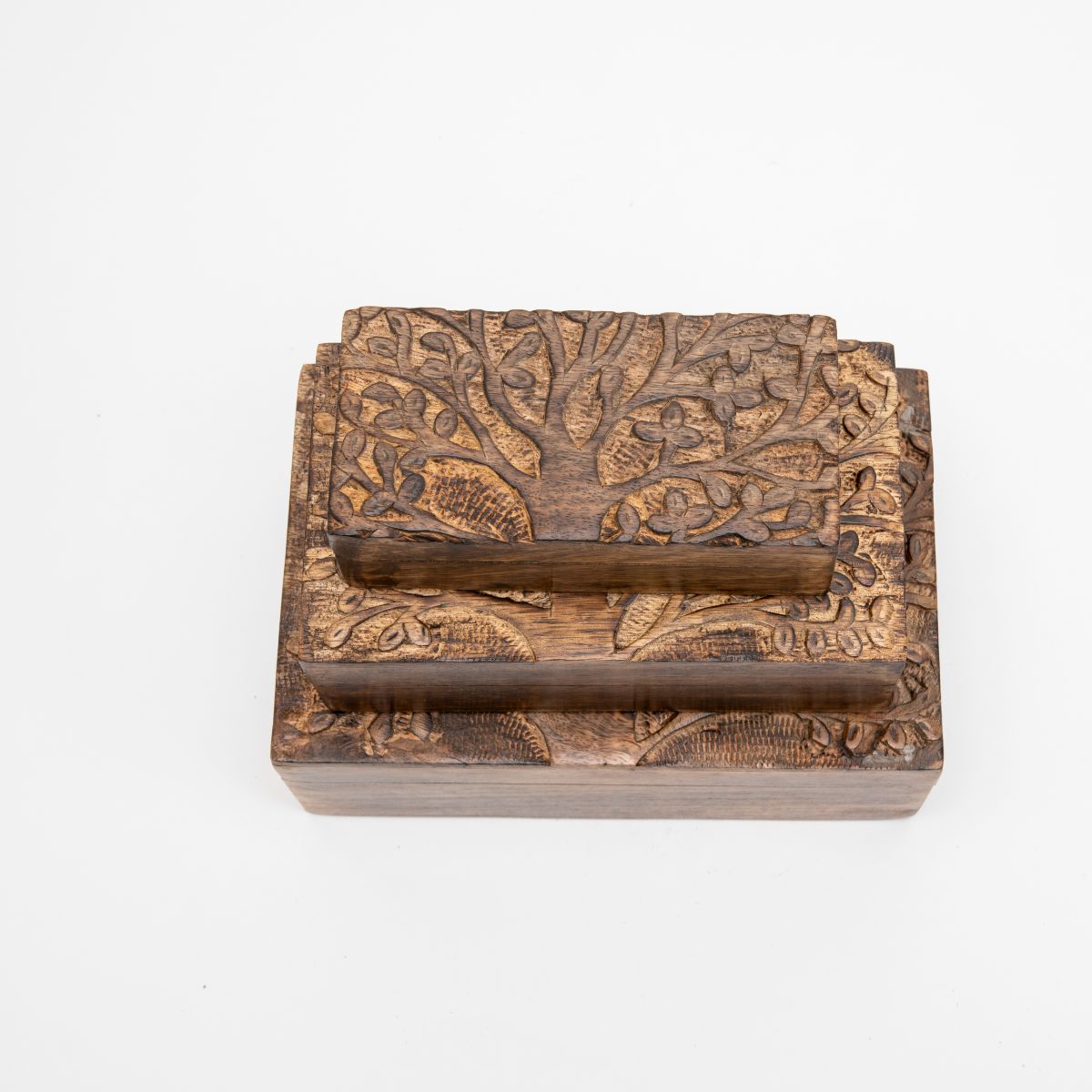 Set of 3 Keepsake Boxes with Tree of Life Carvings、mySite、topwebapps