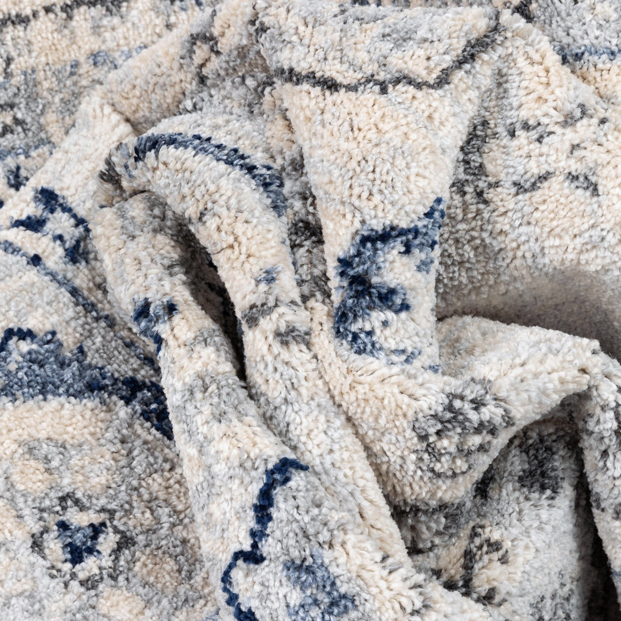 Custom Size Runner Camilla Farmhouse Medallion Ivory Blue Choose Your Width x Choose Your Length Hallway Runner Rug、mySite、gigharbornorthrealestate