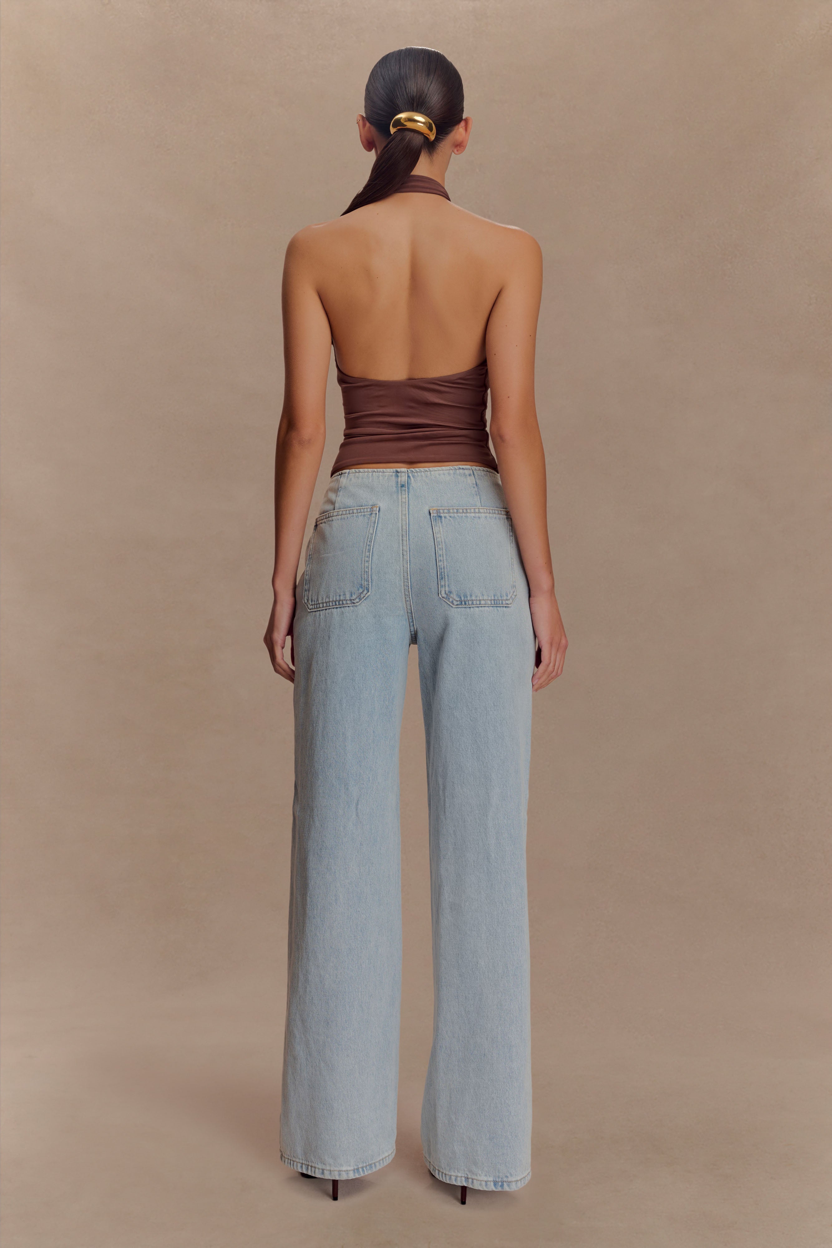 Mariposa Slinky Halter Top - Chocolate、mySite、solidvoid