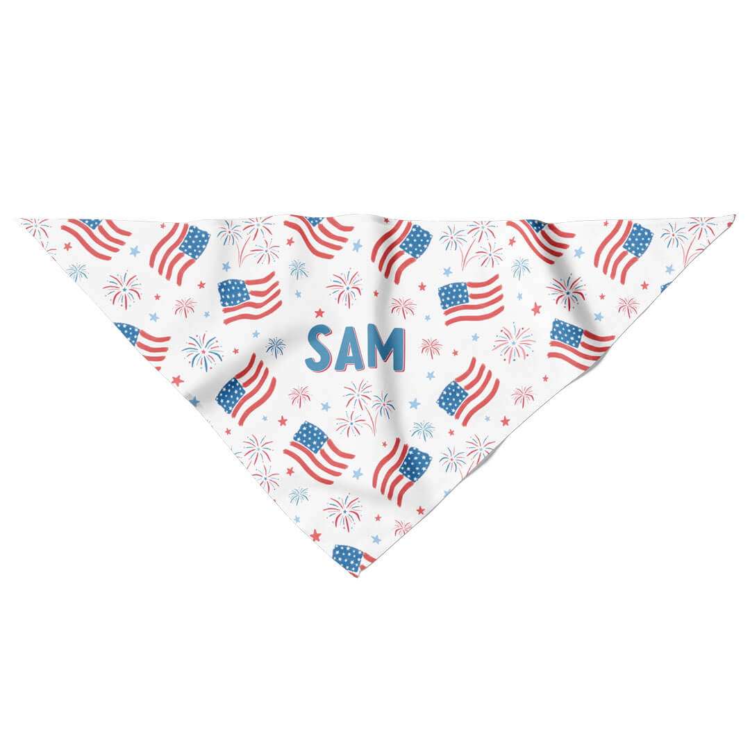 Fireworks & Freedom Personalized Pet Bandana、mySite、layawaytickets