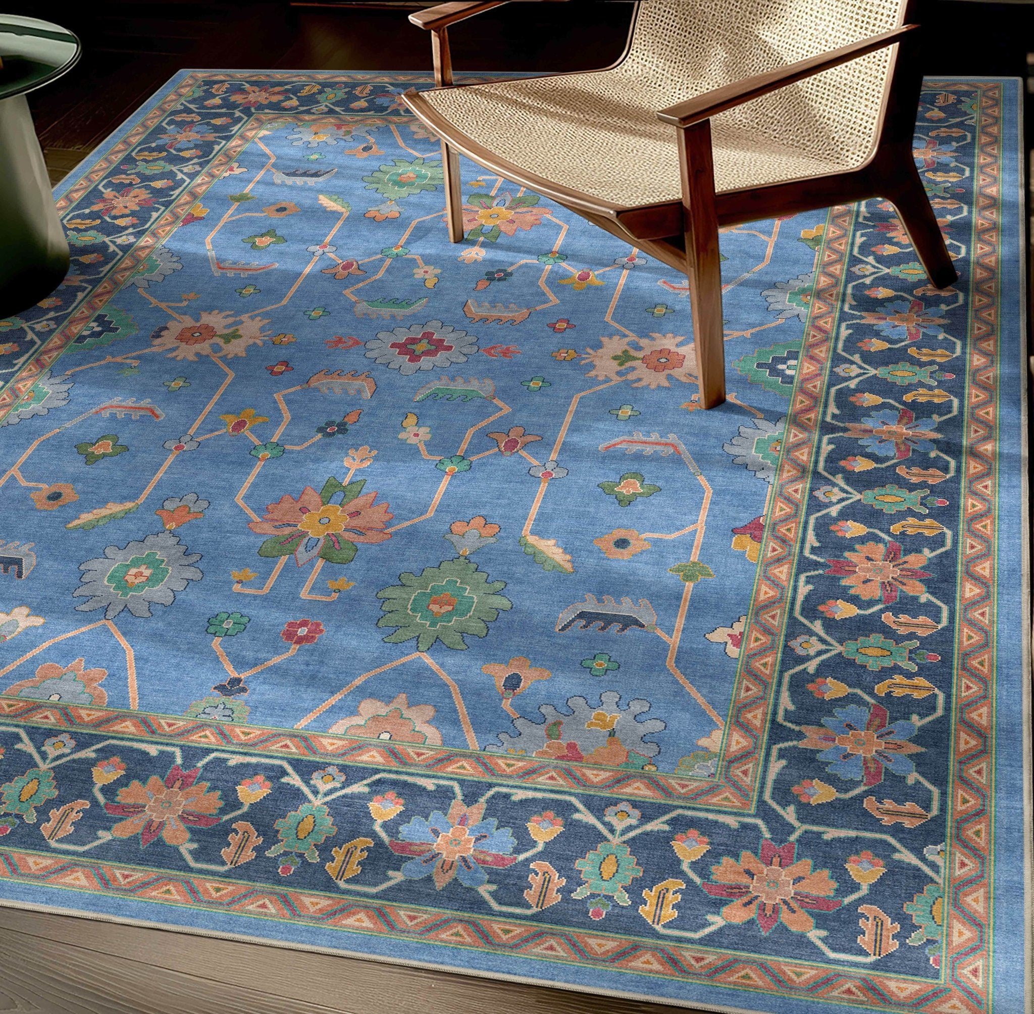 Antalya Modern Vintage Boho Rug for Living Room Bedroom Dining Room ,Easy Clean、mySite、gigharbornorthrealestate