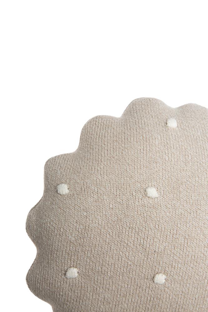 KNITTED CUSHION ROUND BISCUIT DUNE WHITE、mySite、gigharbornorthrealestate