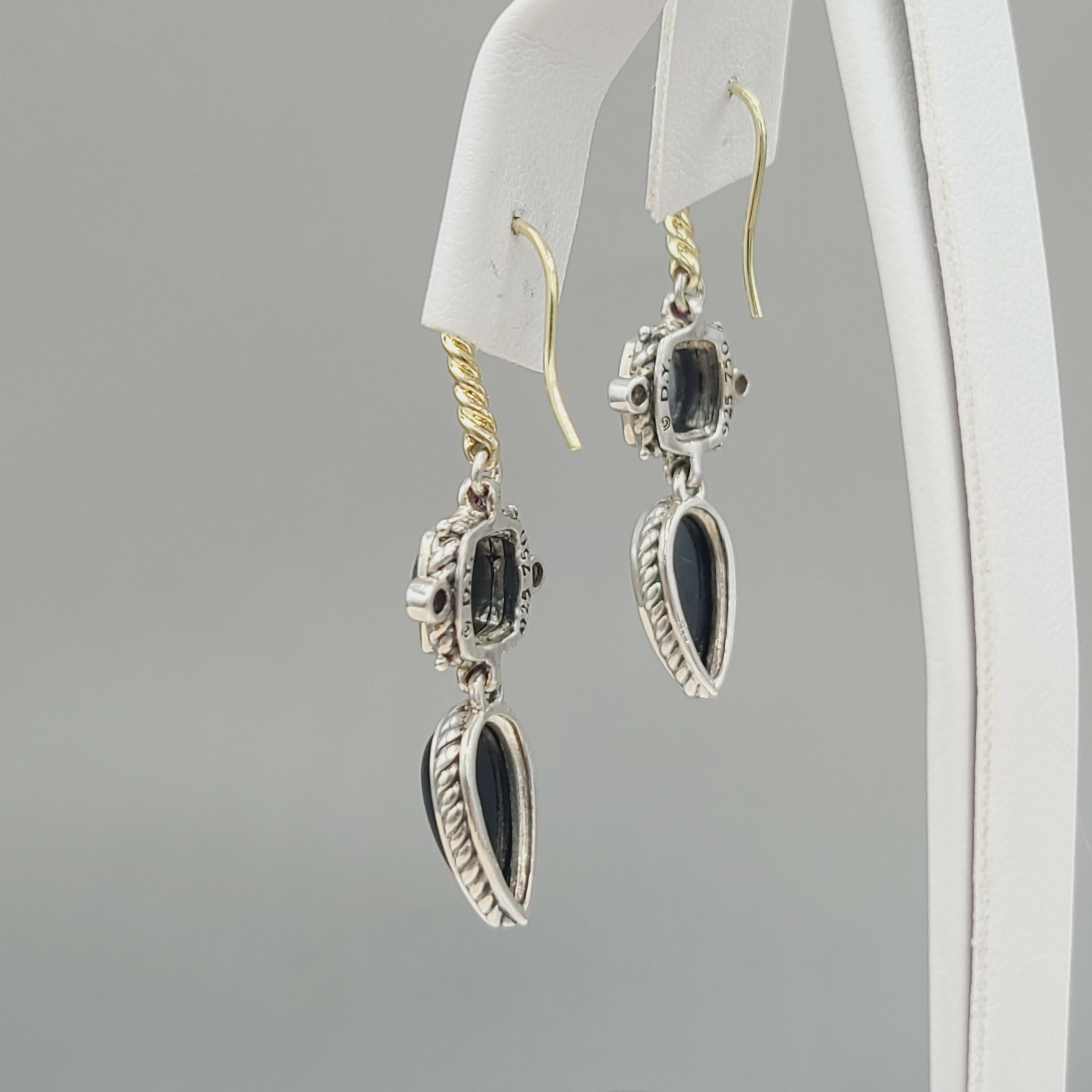 David Yurman Renaissance Drop Earrings Hematite, Onyx & Ruby、mySite、hinf8tx79
