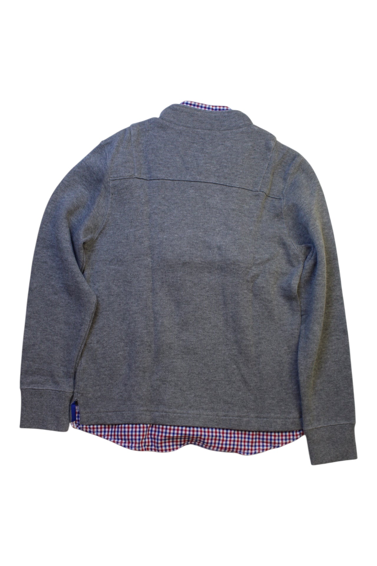 J.Press Half-Zip Sweatshirt With Checkered Lining, Size 8Y、mySite、g9winljtr