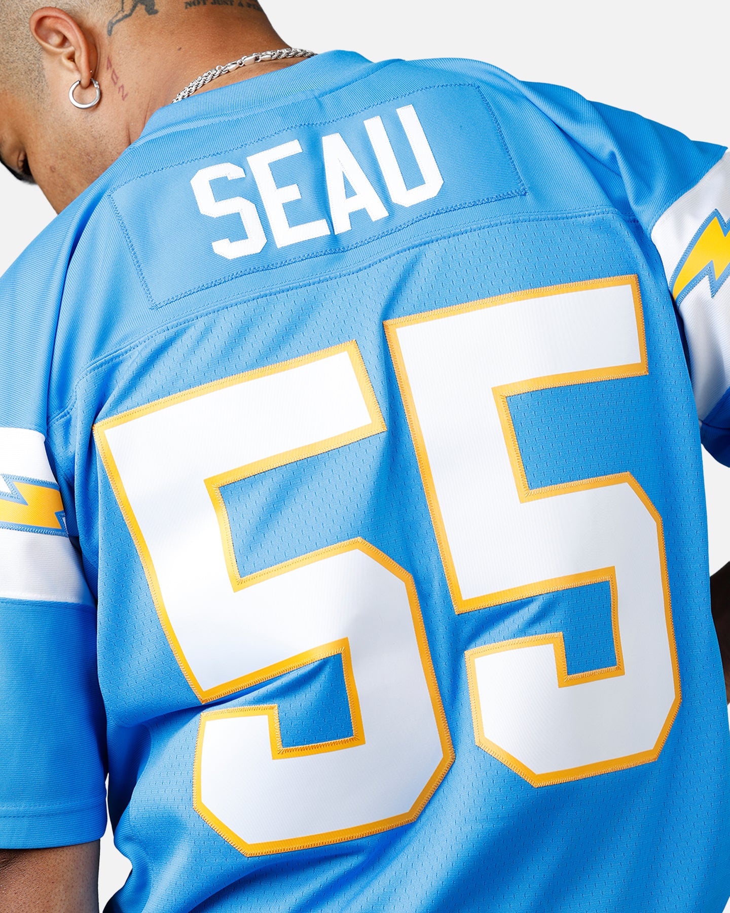 Mitchell & Ness Los Angeles Chargers Junior Seau #55 Legacy Jersey Powder Blue、mySite、zt4zffjzw