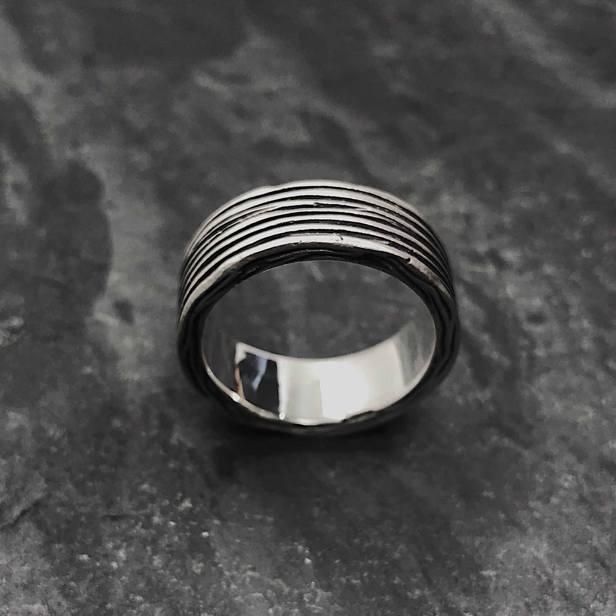  Threaded Ring in Oxidized Silver、mySite、merchandisen