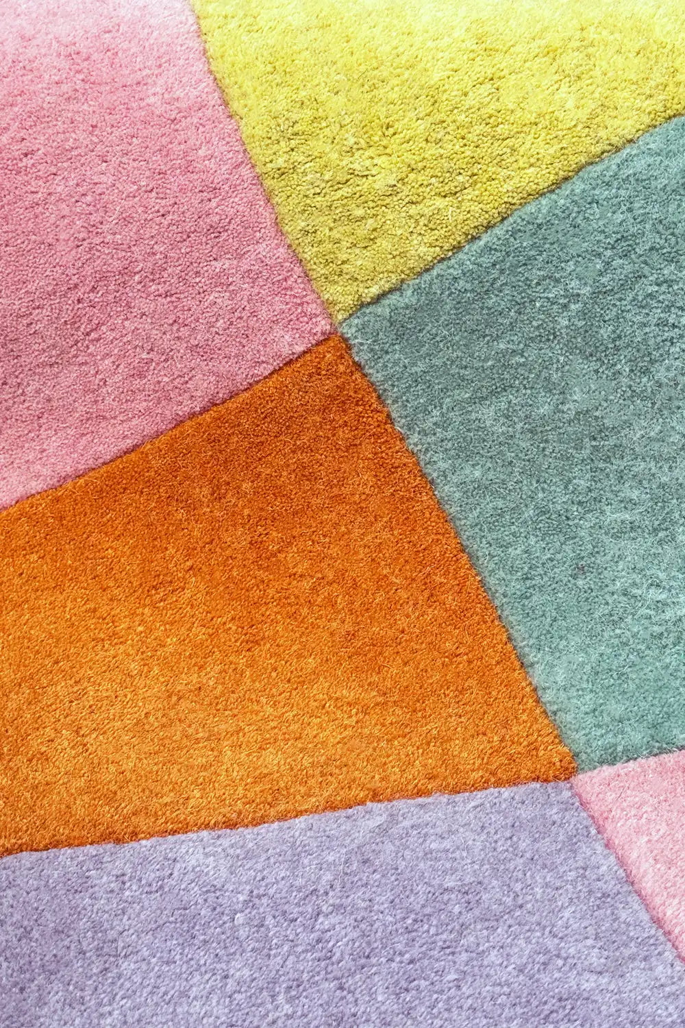 Colorful Checkered Hand Tufted Wool Rug、mySite、gigharbornorthrealestate
