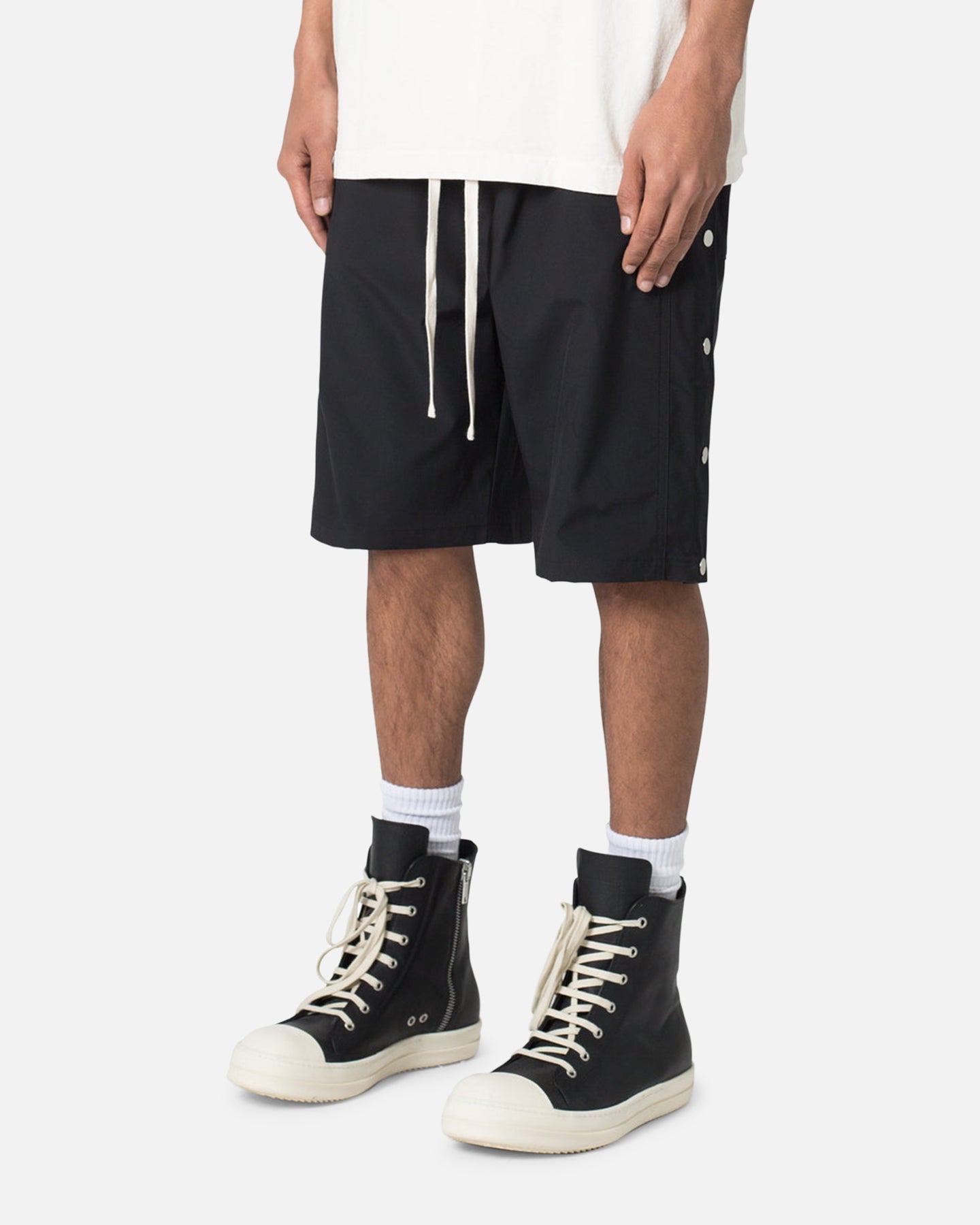 MNML Side Snap Nylon Shorts Black、mySite、zt4zffjzw