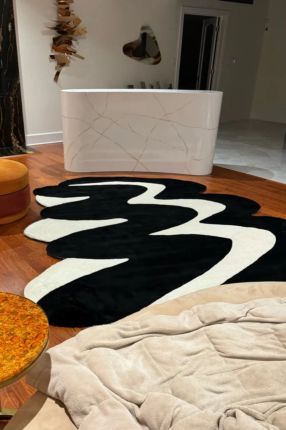 Wavy Zig Zag Hand Tufted Wool Rug、mySite、gigharbornorthrealestate