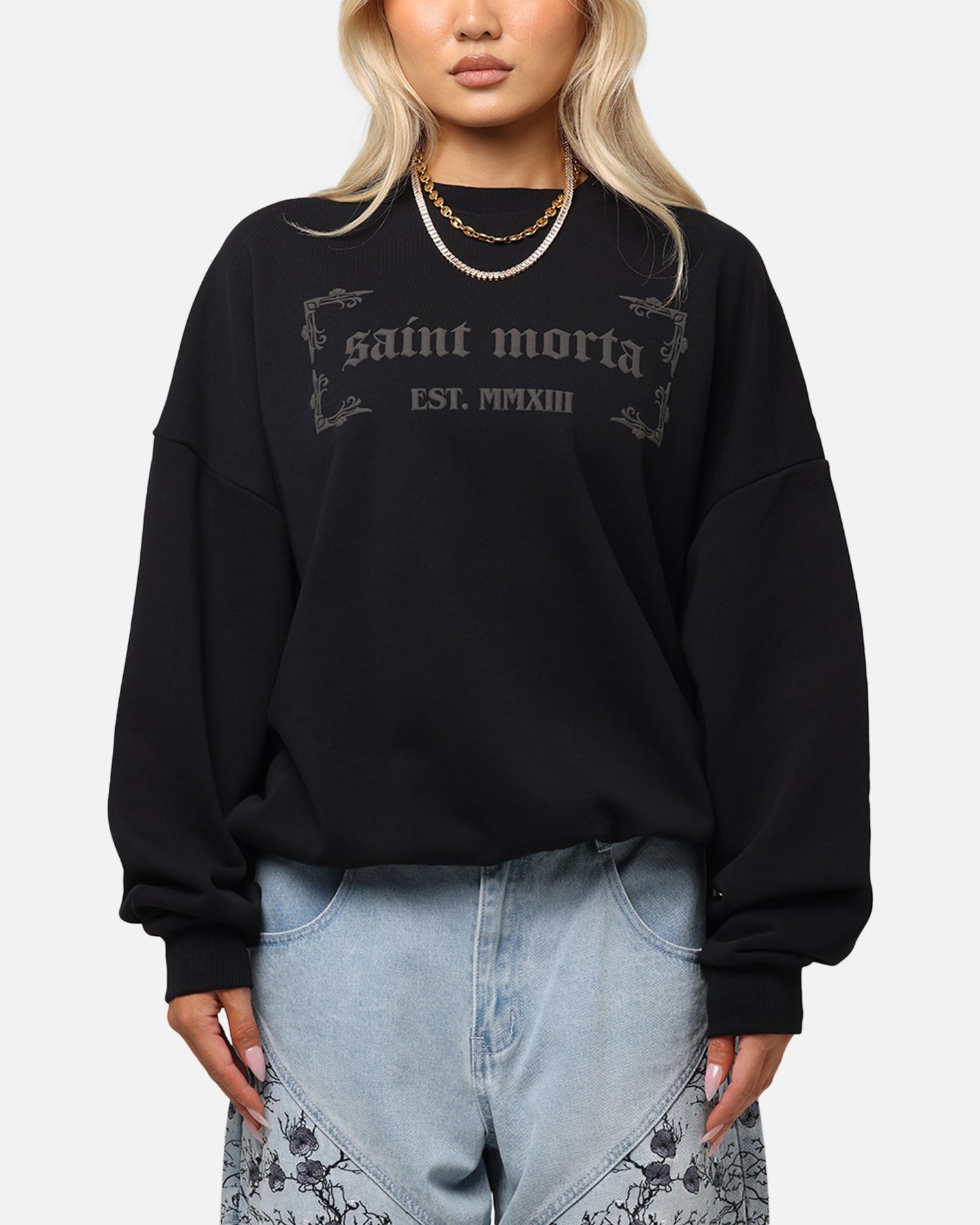 Saint Morta Repentant Heart Crewneck Black、mySite、zt4zffjzw