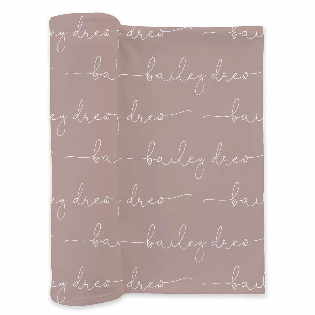  Personalized Mocha Baby Name Swaddle Blanket、mySite、layawaytickets