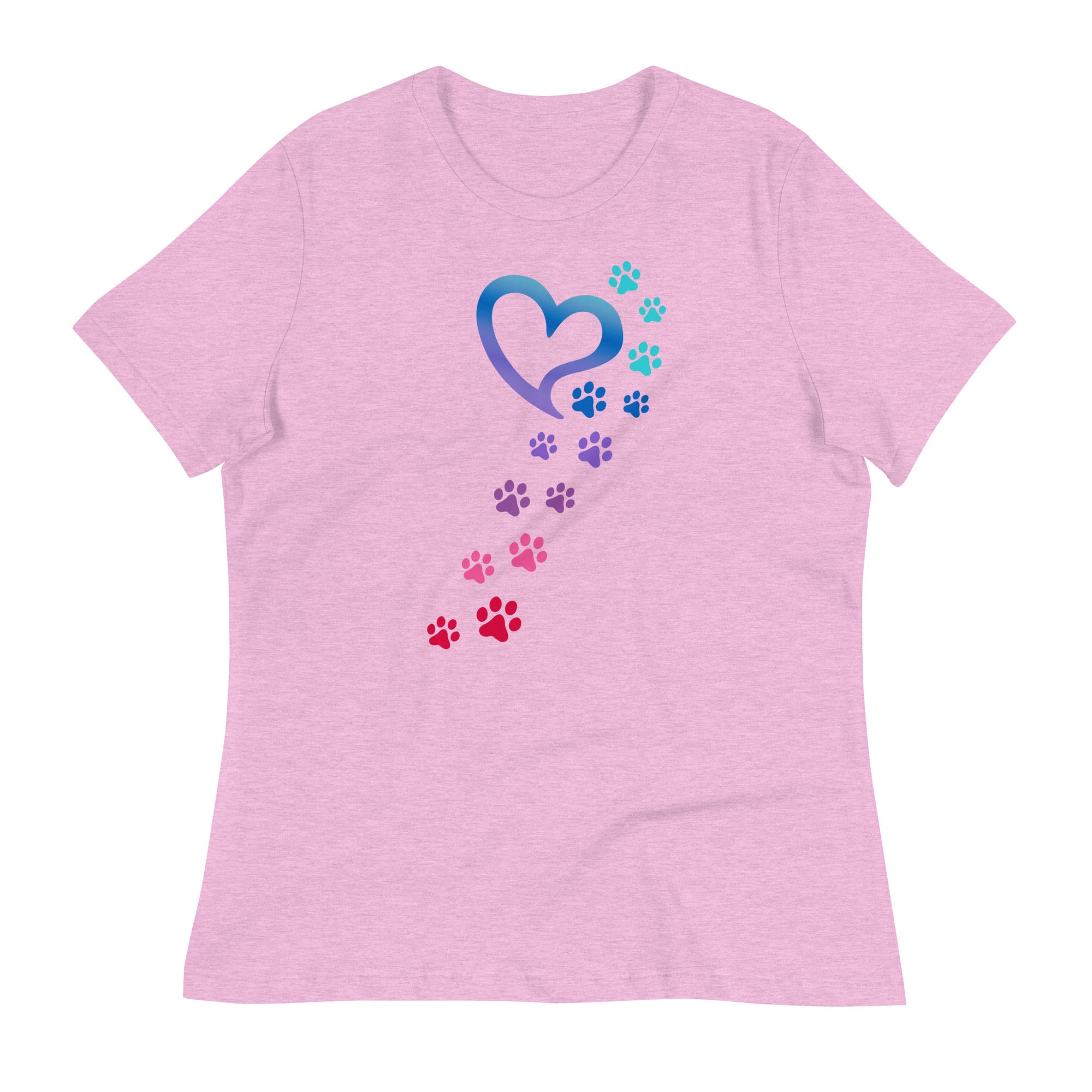 Rainbow Paws To My Heart Relaxed T-Shirt、mySite、camillekostekn
