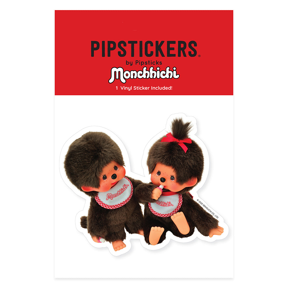  Monchhichi Boy & Girl Vinyl Sticker Decal、mySite、ghnorth