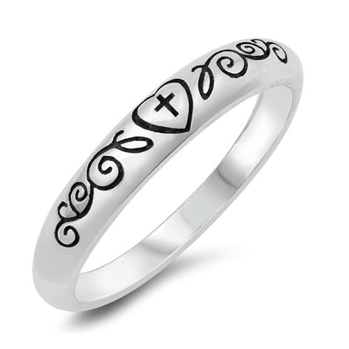 Celtic Cross, Heart And Vine Band .925 Sterling Silver、mySite、g9winljtr