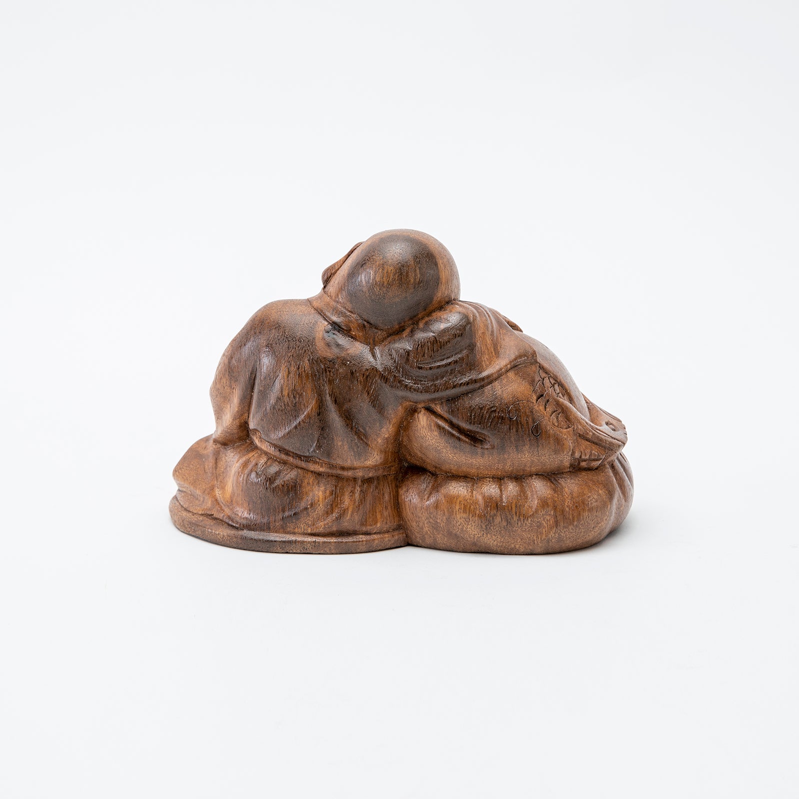 Wooden At Ease Monk Statue、mySite、topwebapps