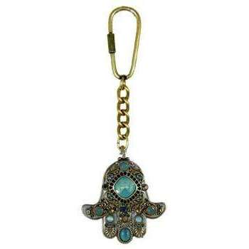 Michal Golan Crystal and Pacific Opal Hamsa Keychain、mySite、topwebapps
