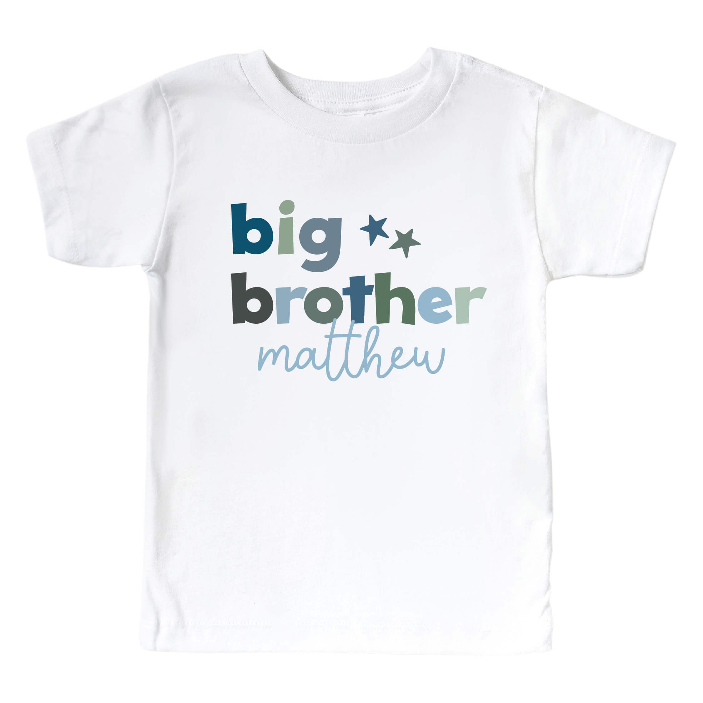  Personalized Big Sibling Kids Graphic Tee | White、mySite、layawaytickets