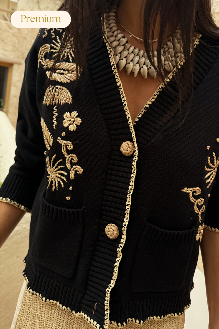 Black Raffia Cardi、mySite、solidvoid