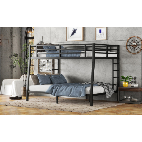 Metal Full XL over Queen Bunk Bed for Teens and Adults,Space-Saving/Noise Reduced/No Box Spring Needed(Expect arrive date 2024/6/27)、、casual