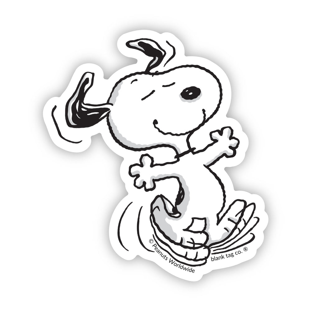  The Peanuts Dancing Snoopy Vinyl Sticker Decal、mySite、ghnorth