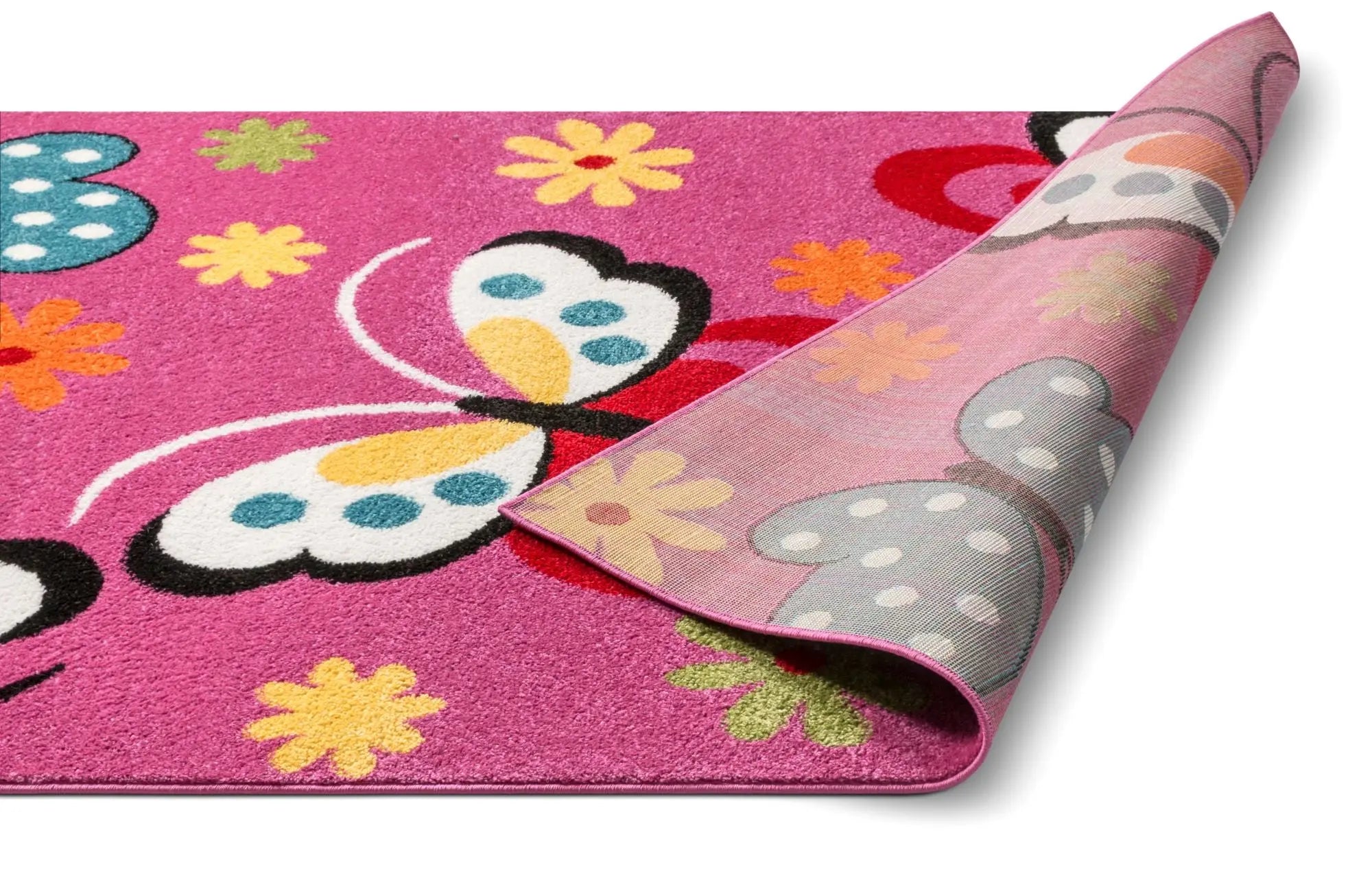 Starbright Daisy Butterflies Pink Rug、mySite、gigharbornorthrealestate