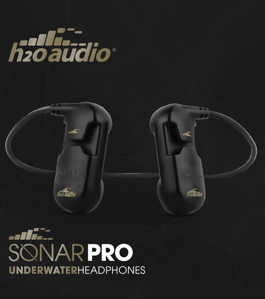 H2O Audio SONAR Underwater Headphones With BT & MP3 & PLAYLIST+、mySite、noshort