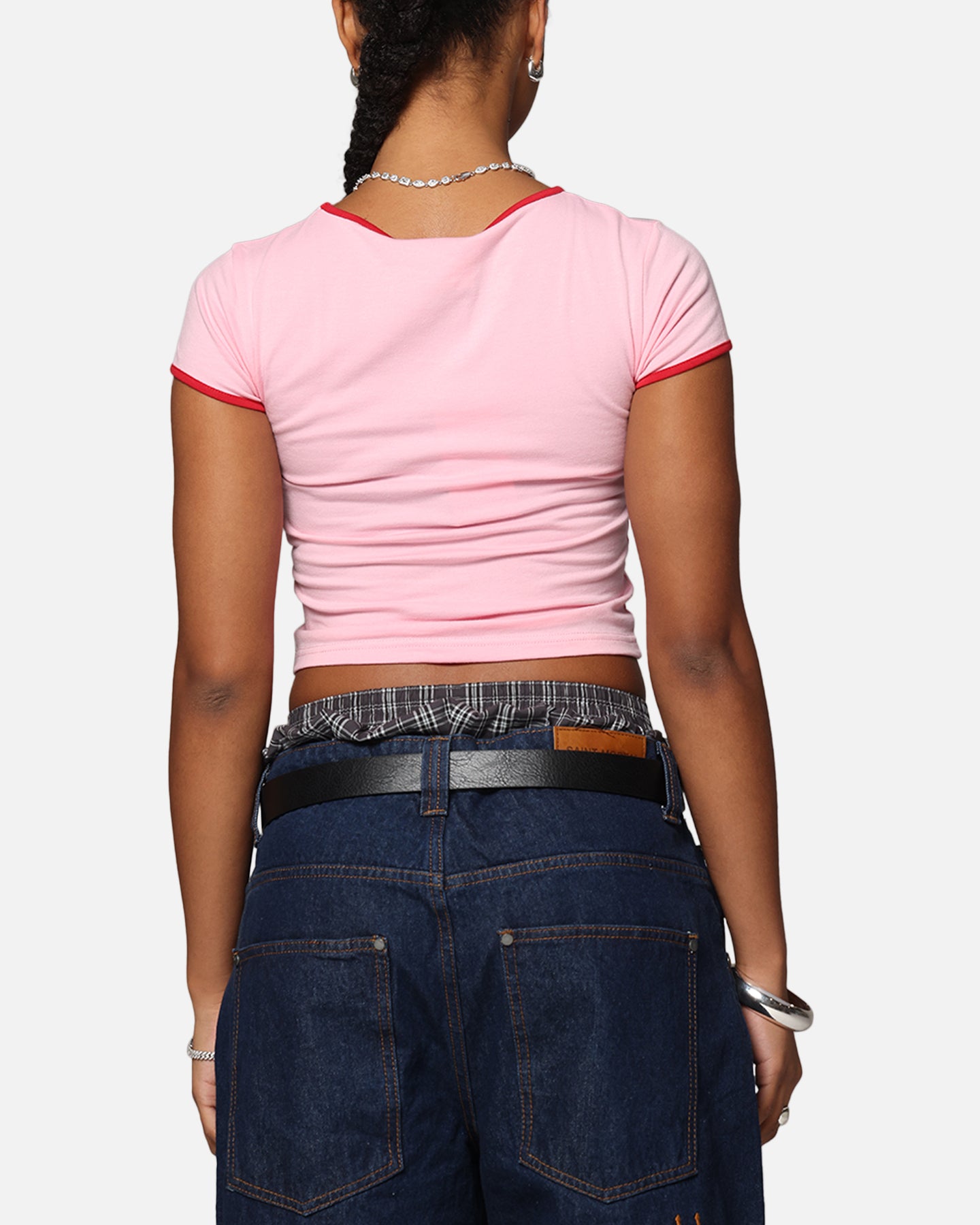 Ed Hardy Women's Blooming Baby Ringer T-Shirt Pink/Red、mySite、zt4zffjzw