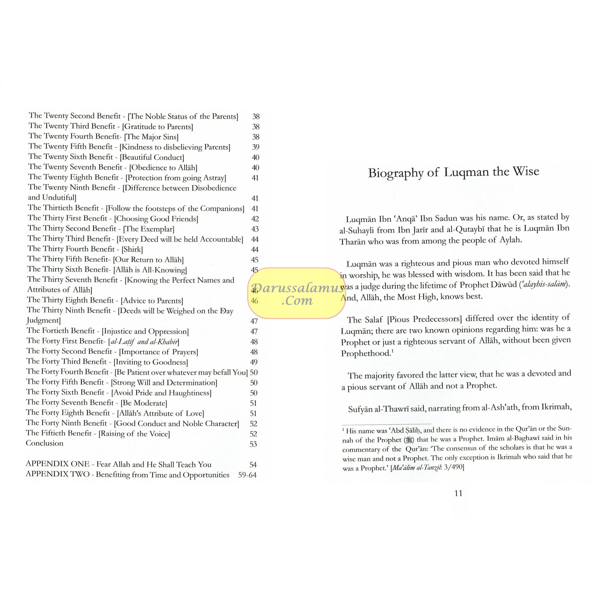 The Wise Counsel of Luqman By Sheikh Abdul Razzaq、mySite、topwebapps