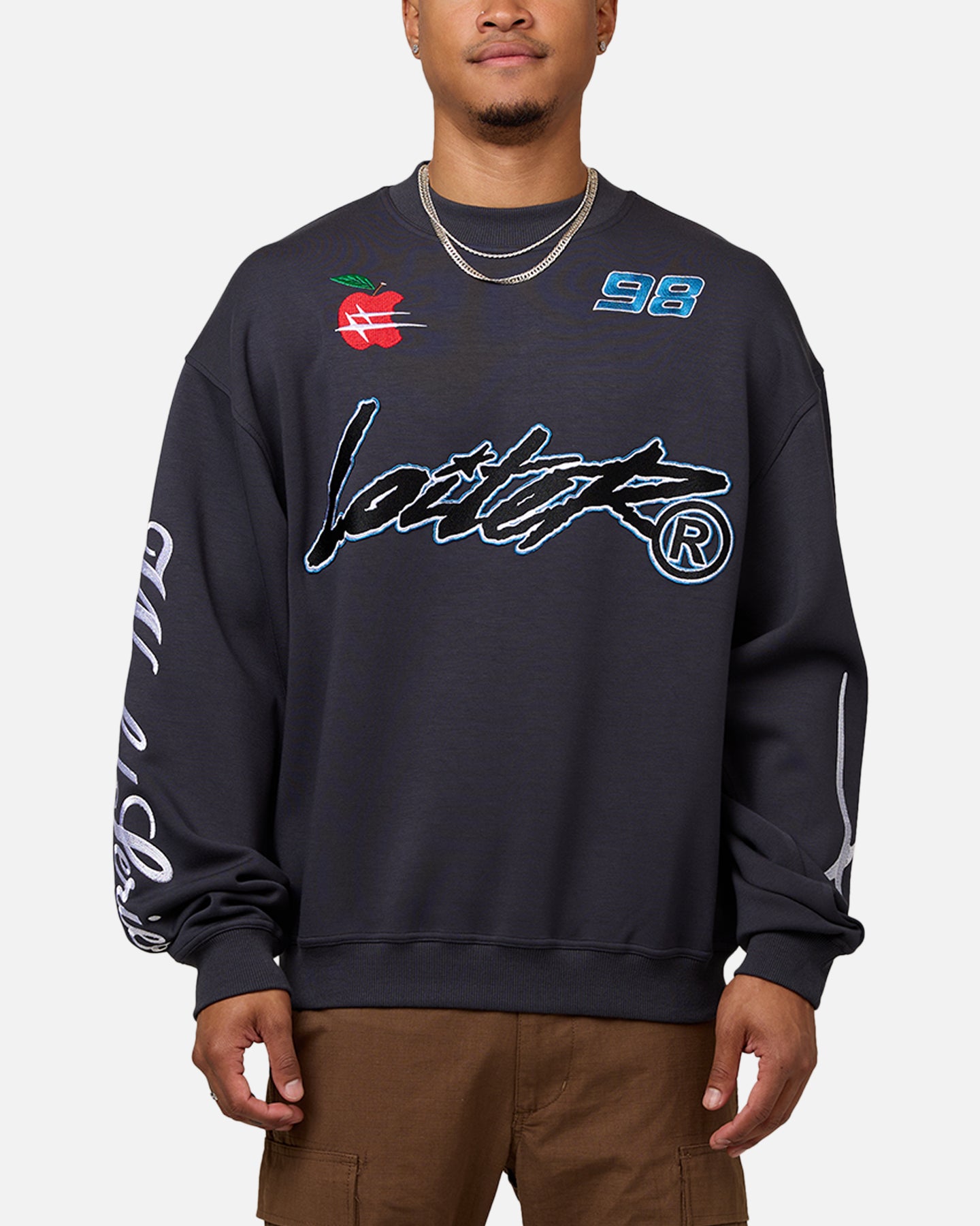Loiter World Series Crewneck Navy、mySite、zt4zffjzw