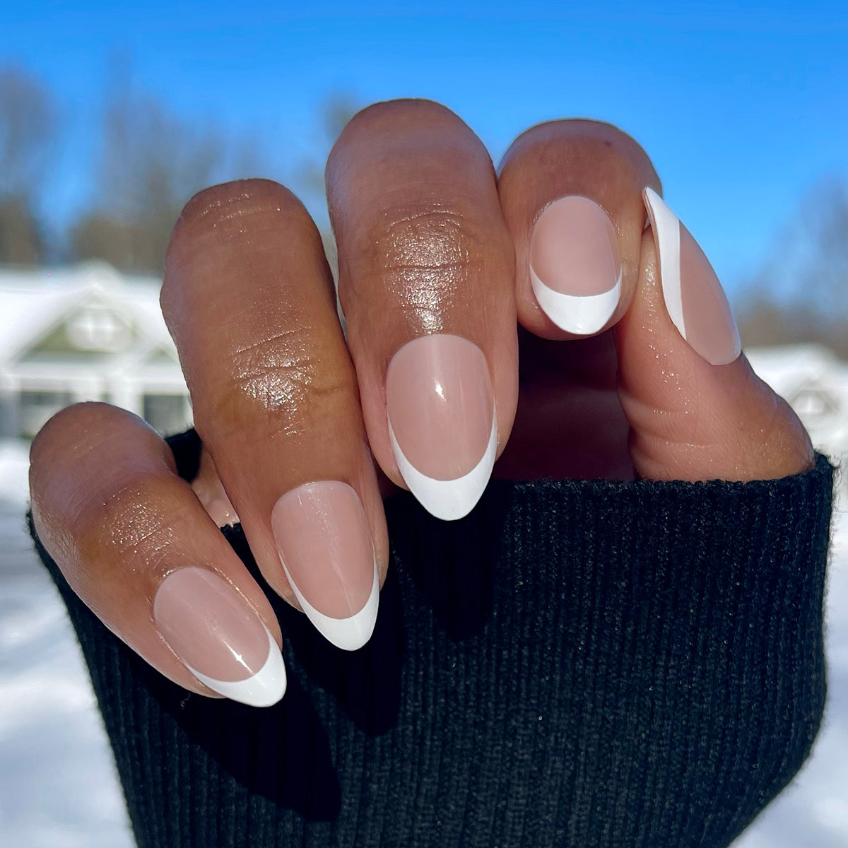 Iconic French - Press-On | Medium | Almond、mySite、solidvoid