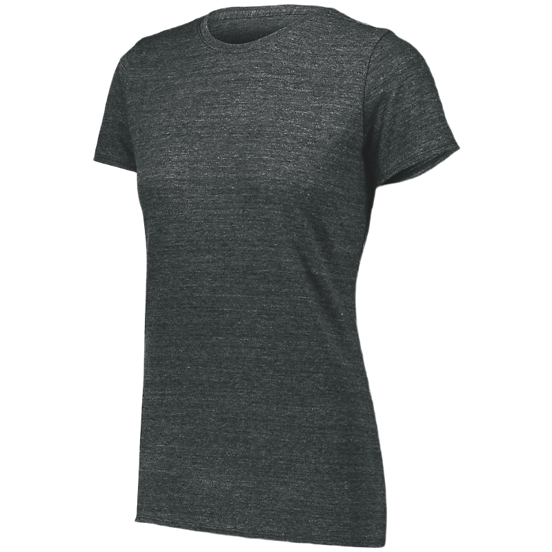 Augusta Women's Tri-Blend Tee - Black Heather、mySite、noshort