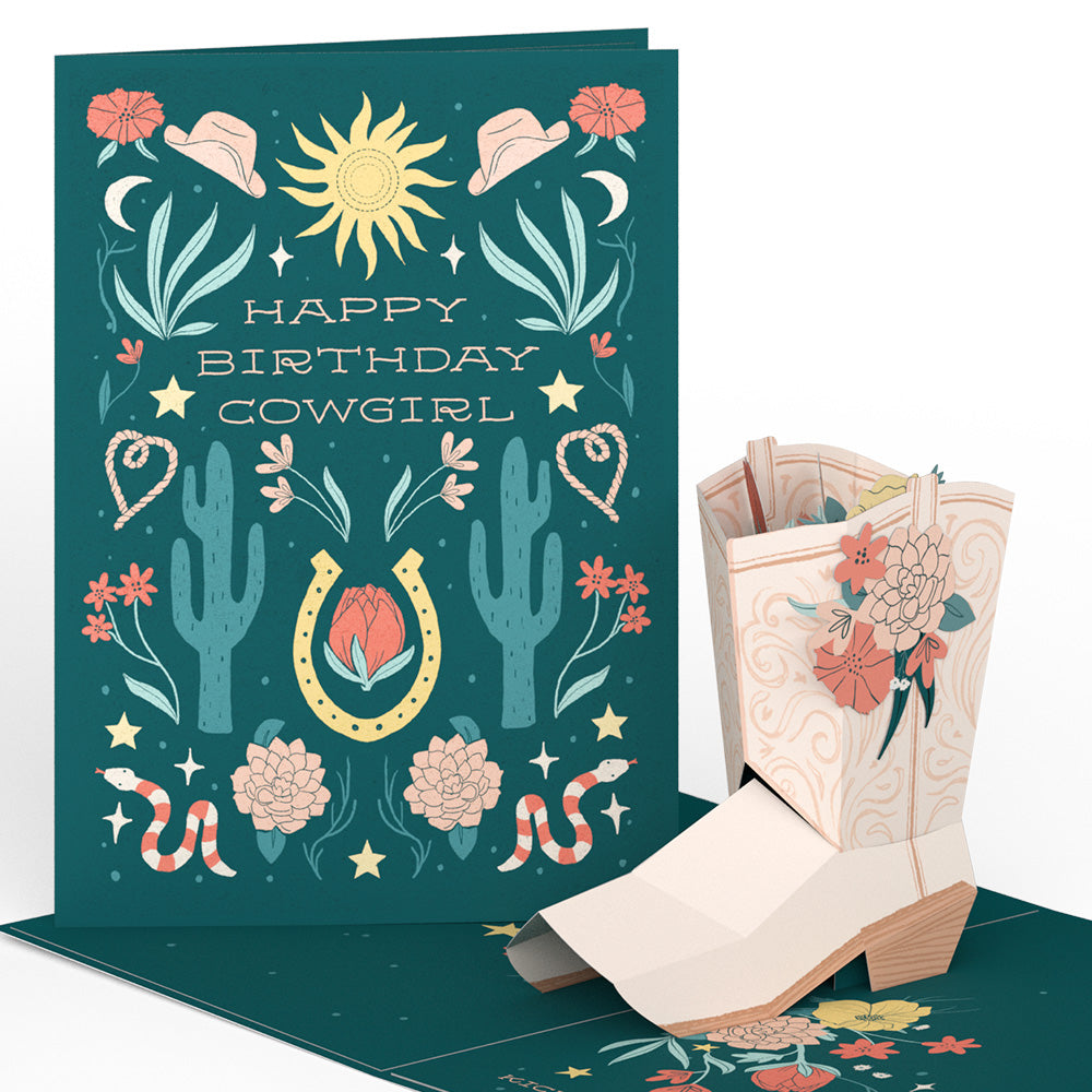 Happy Birthday Cowgirl Pop-Up Card、mySite、solidvoid