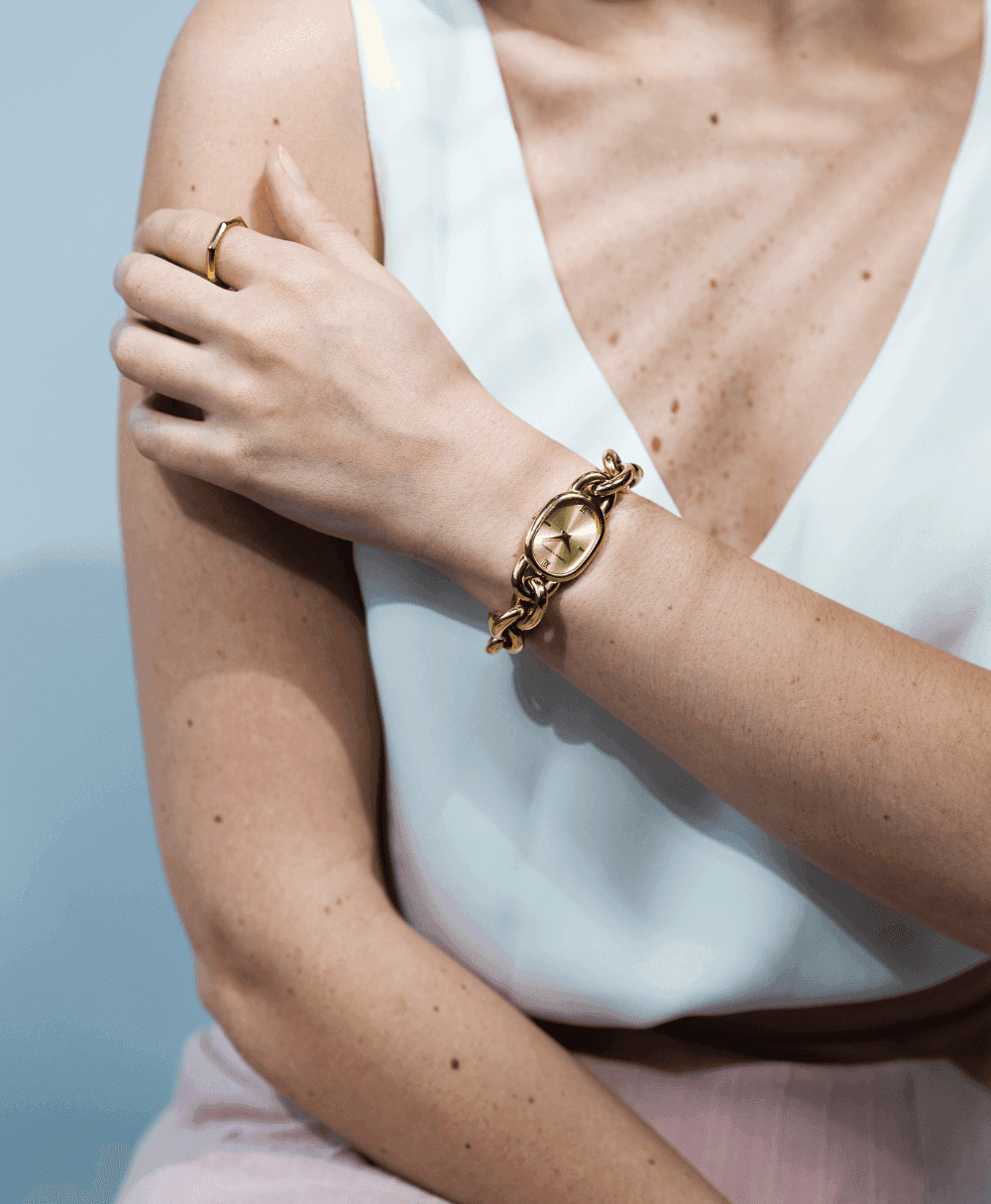  Bo Hex Ring 18ct Gold Plated