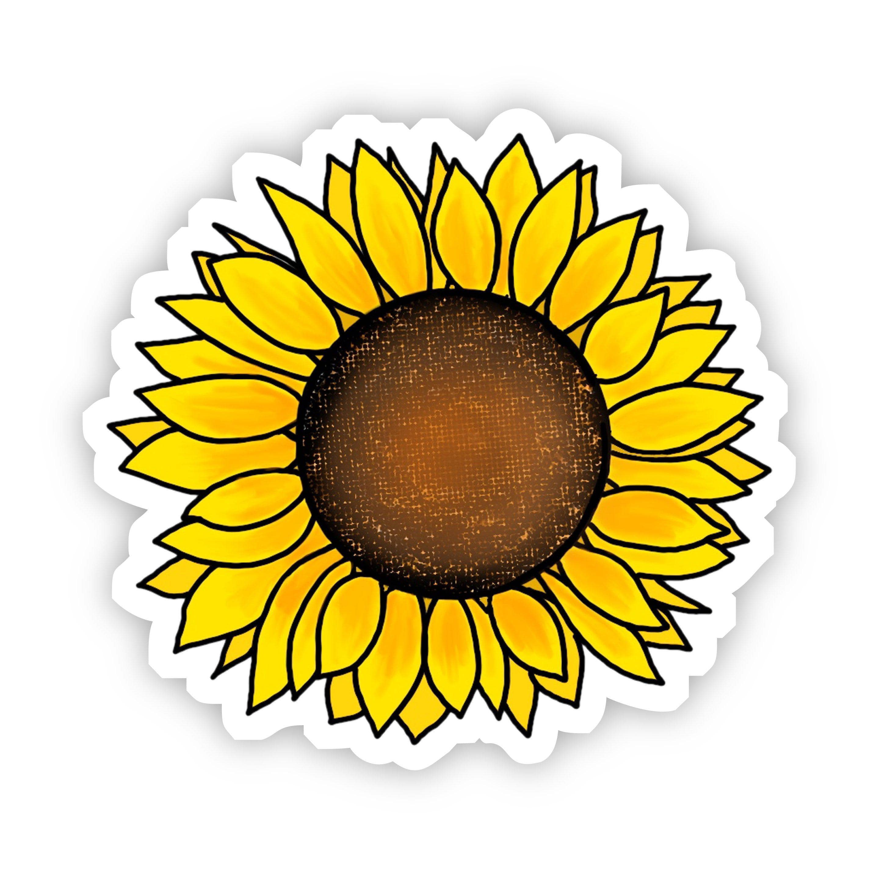  Cute Sunflower Yellow Sticker、mySite、elrpsem3k