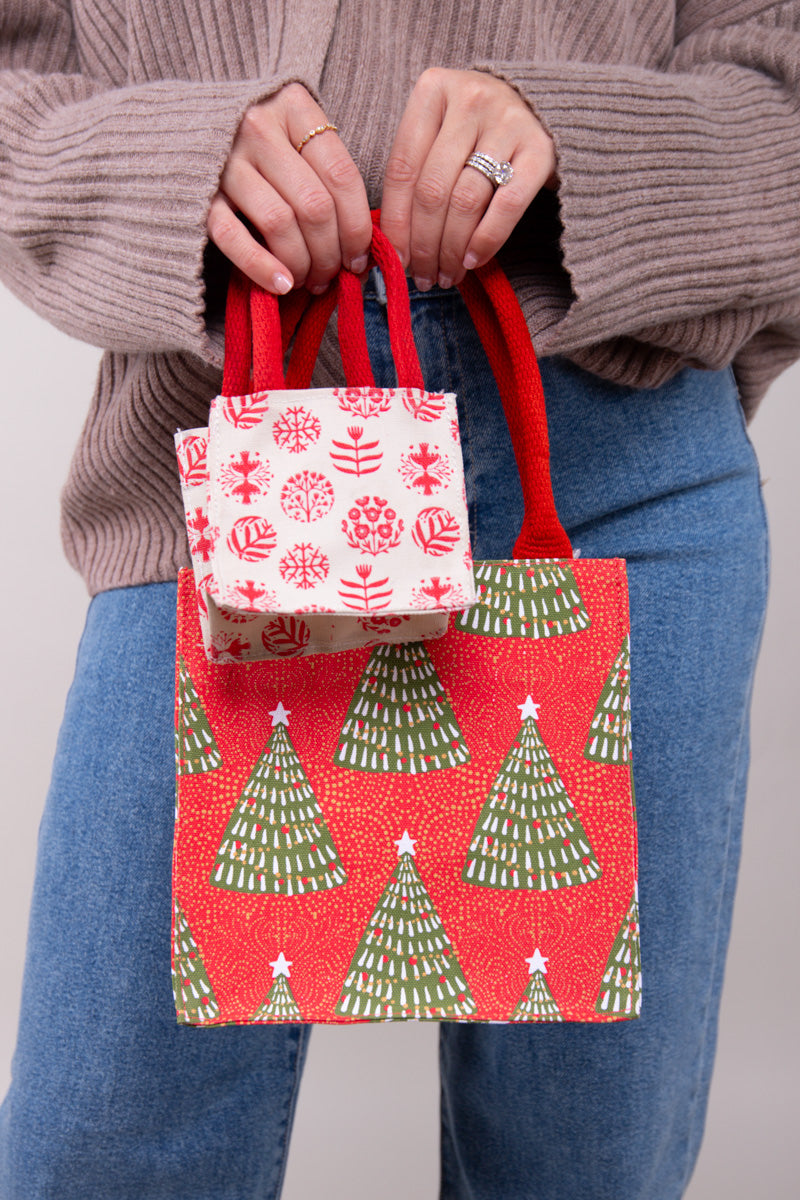 Scandi Ornaments Small Reusable Itsy Bitsy Gift Bag、mySite、hinf8tx79