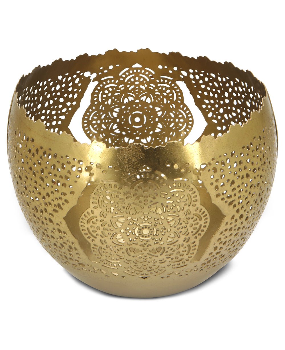 Fairtrade Mandala Design Decorative Bowl Votive Candle Lantern、mySite、topwebapps