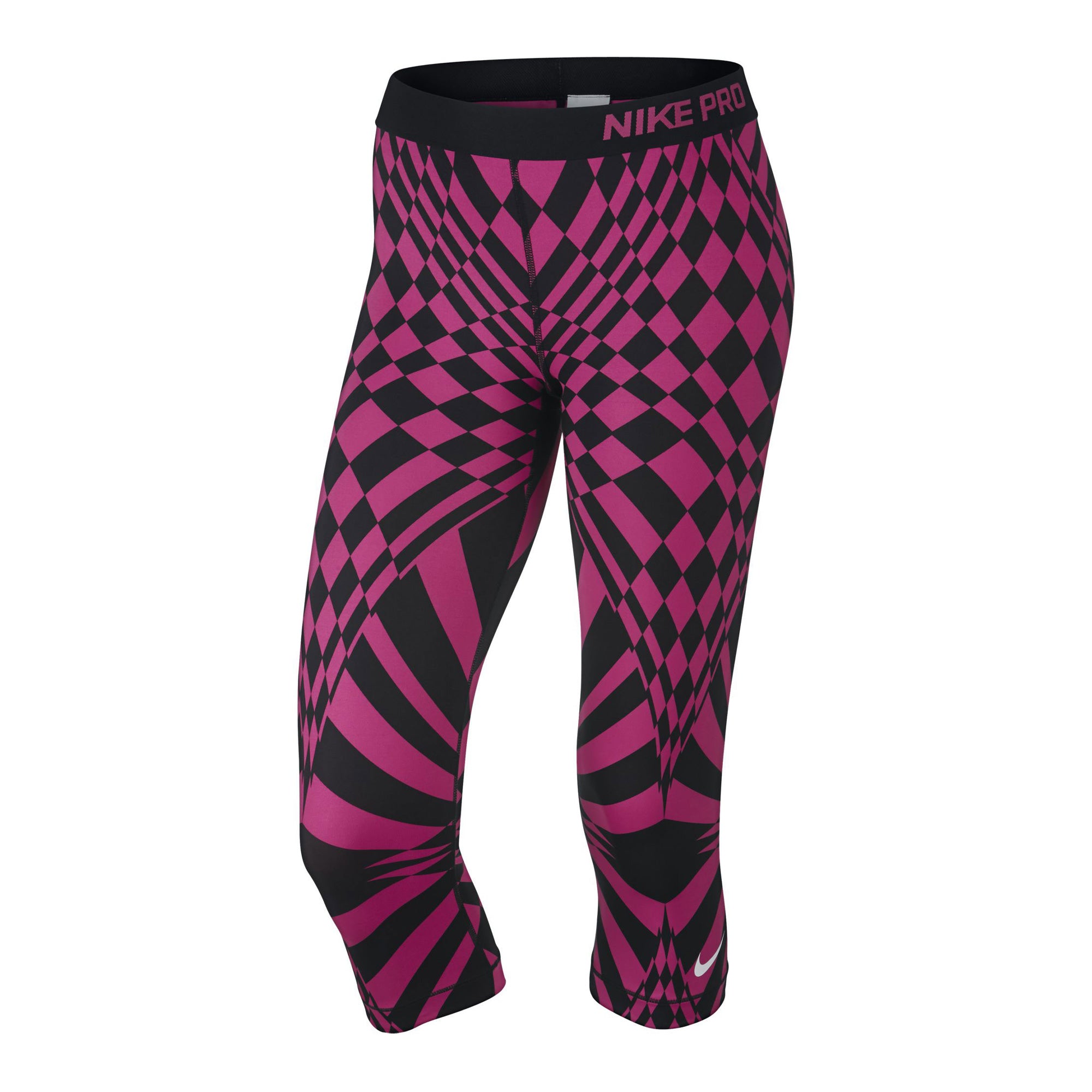 Nike Women's Pro Engineered Training Capris Pink/Black、mySite、bottomscart