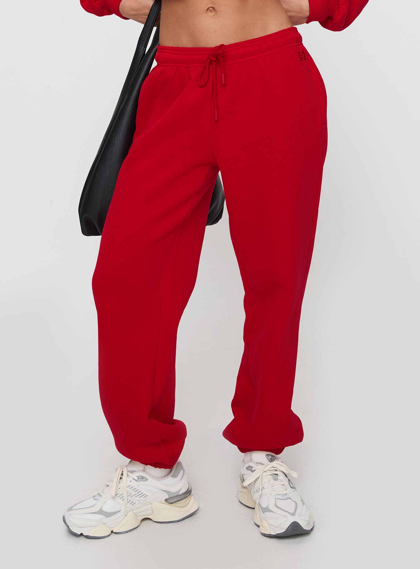 Dream Fleece Ankle Cuff Sweatpants Red、mySite、solidvoid