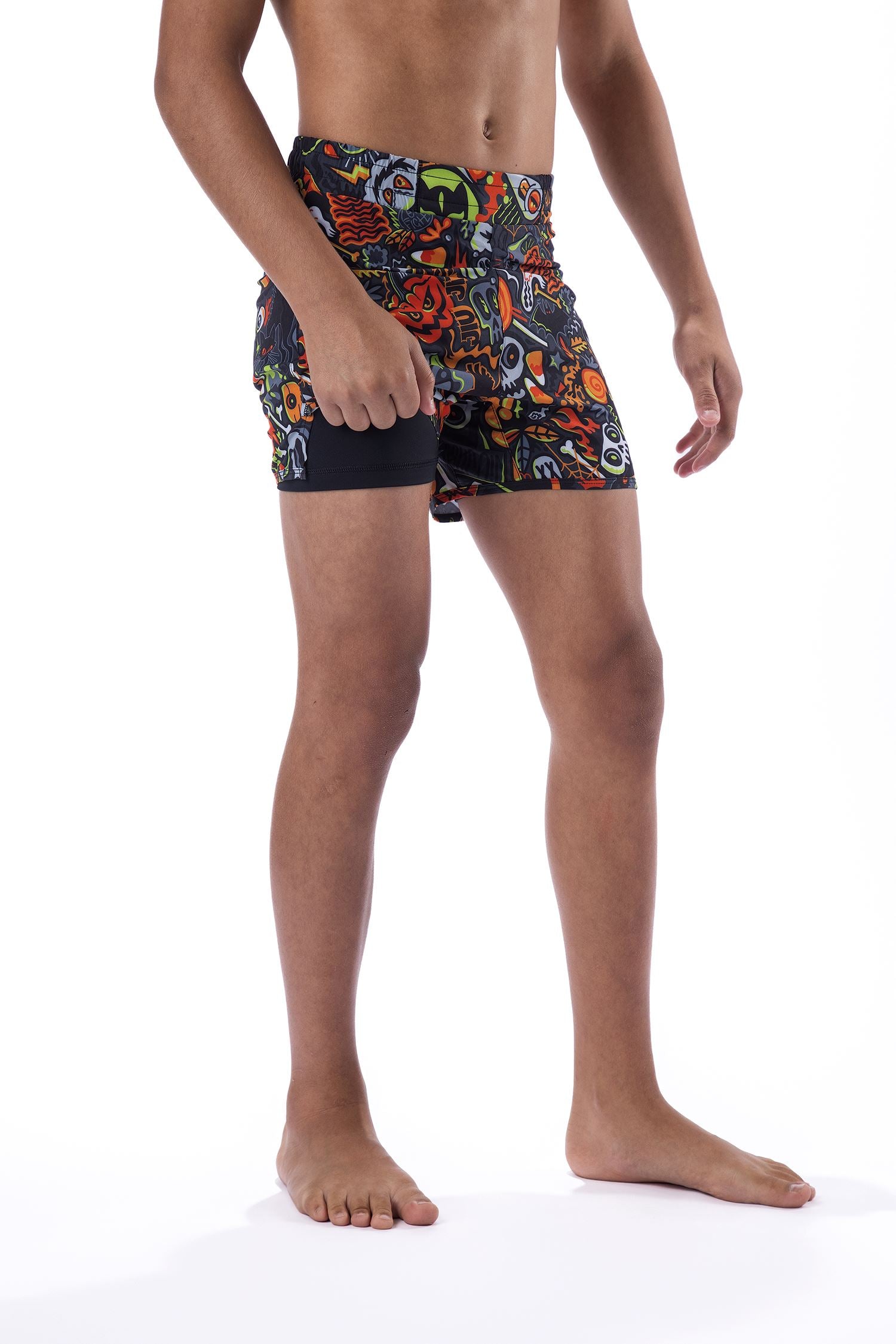Youth Halloween Wotto Doodle Jiu Jitsu Shorts、mySite、gigharbornorthrealestate