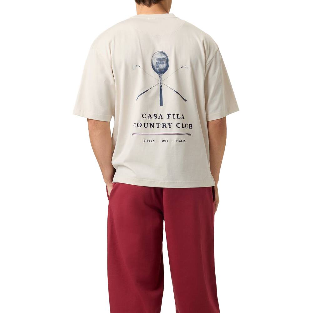 Fila Unisex Country Club Raquet Box Tee Top (White)