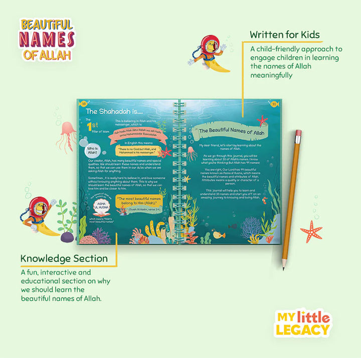 Beautiful Names of Allah: Kids Journal & Activity Book、mySite、topwebapps