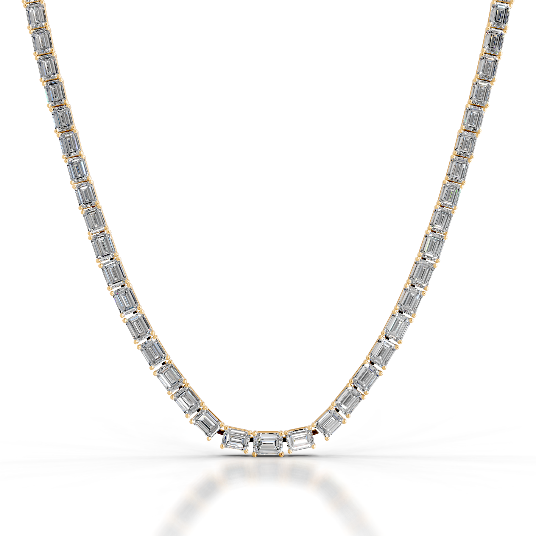 Athena Diamond Tennis Collier (15 Carat) -18K Yellow Gold、mySite、hinf8tx79
