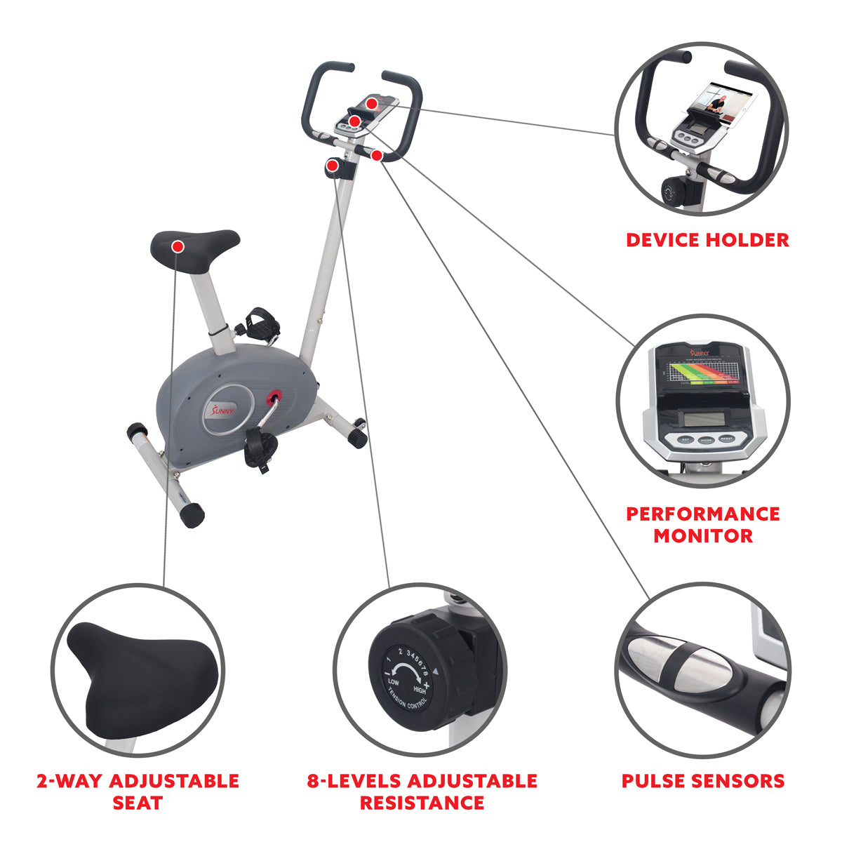  Upright Magnetic Resistance Exercise Bike、mySite、ghnorth