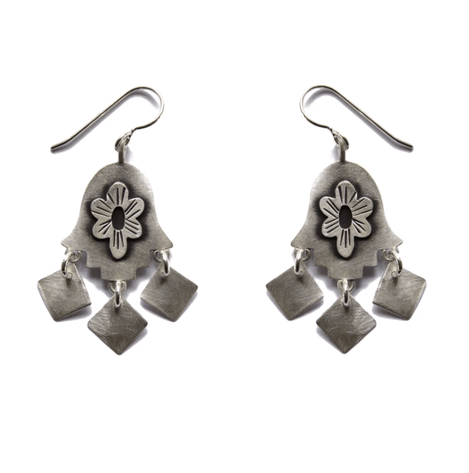 Folklorica Hamsa Sterling Silver Earrings by Emily Rosenfeld、mySite、topwebapps