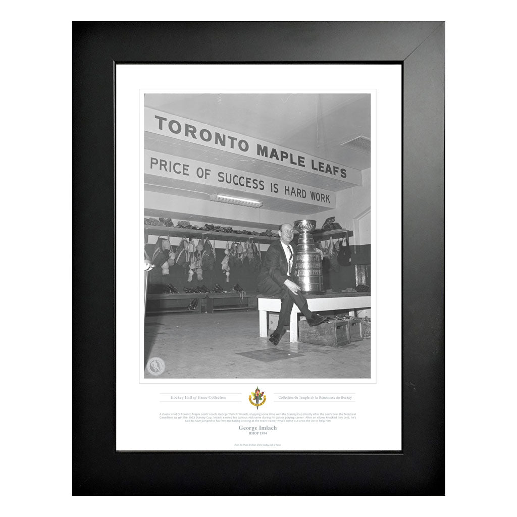 Toronto Maple Leafs Memorabilia - 1963 Stanley Cup Locker Room Black & White Frame - 12 x 16