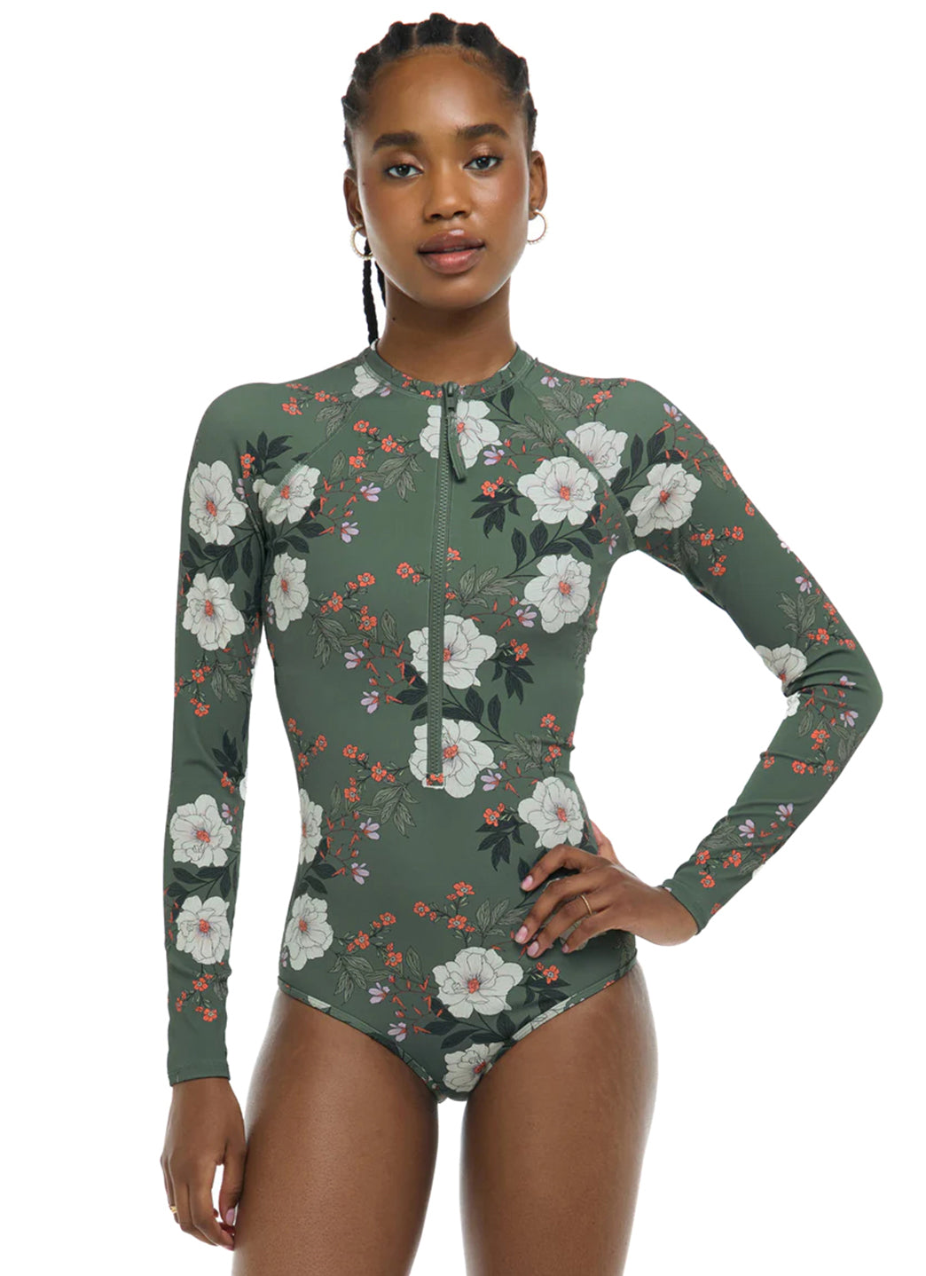 Body Glove Women's Aurora Chanel Long Sleeve One Piece Swimsuit、mySite、noshort