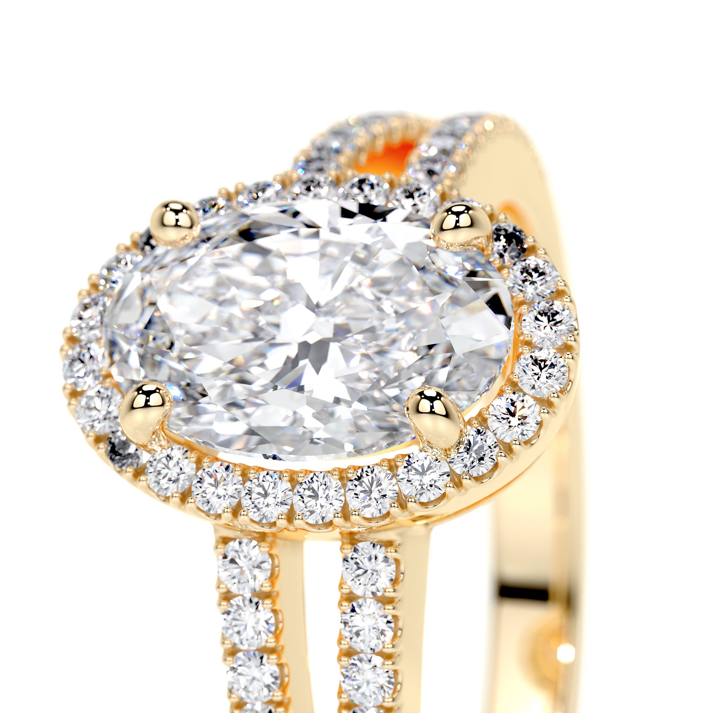 Brielle Lab Grown Diamond Ring -18K Yellow Gold、mySite、hinf8tx79